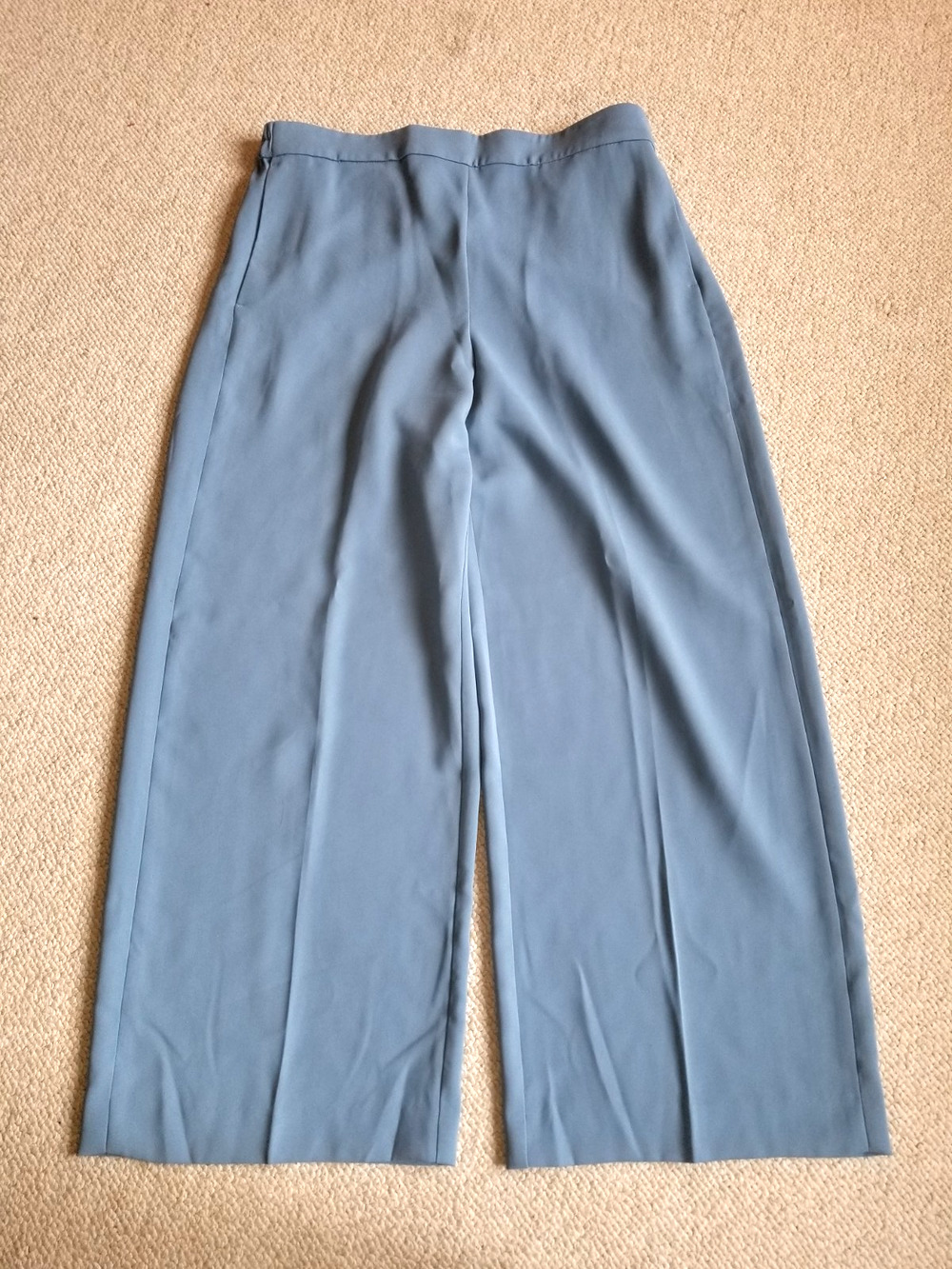 Womens Pants-J.CREW-blue high rise "Wide-leg Jamie Pant" flowy pull on-14
